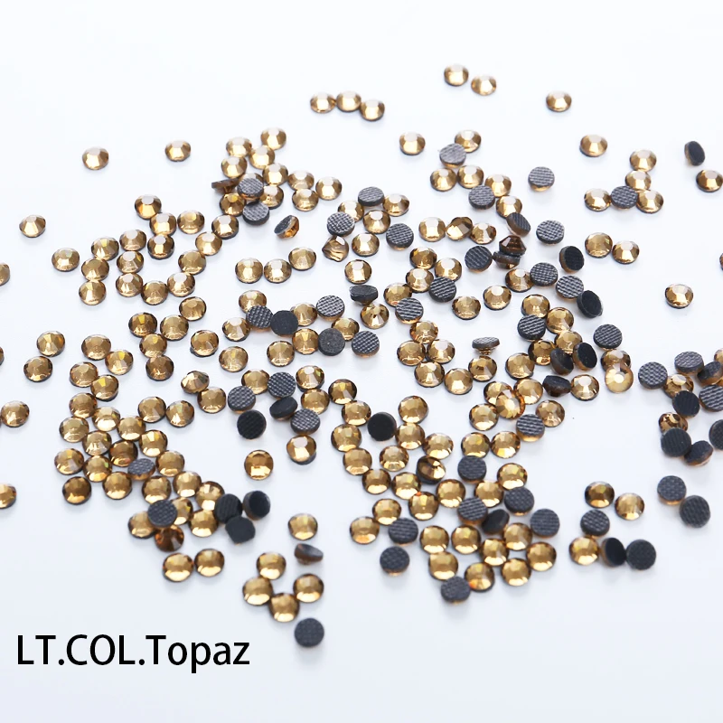 Посылка LT.COL.Topaz Glass DMC Горячая фиксация стразы с плоской спинкой Кристалл Стразы