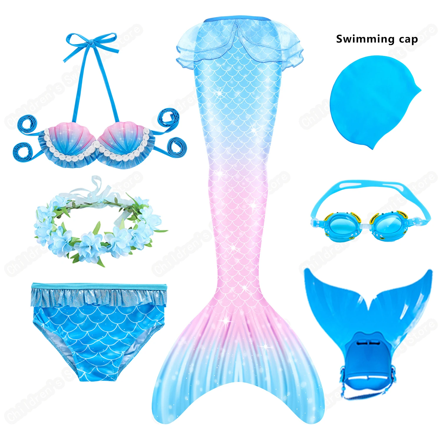 

Летний Новый стильный милый семейный женский Фэнтезийный пляжный костюм бикини с разрезом для плавания и загара