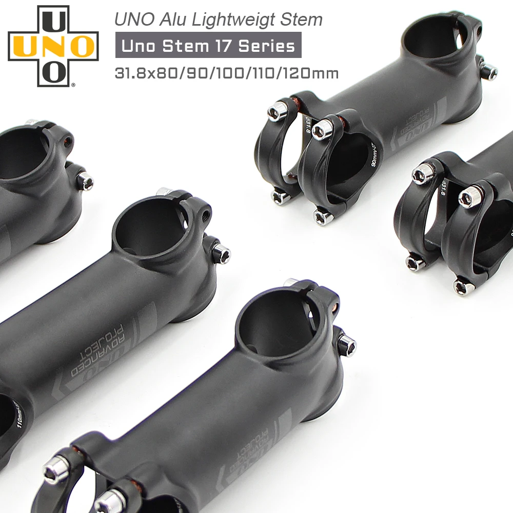 

UNO 17 Ultralight Bike Stem -17 Degree 31.8mm Kalloy Stems AL7050 80 90 100 110 120 130mm MTB Stem Riser Bicycle King Kalloy