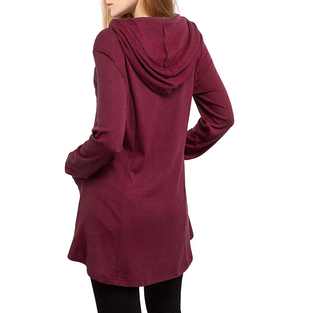 

Women Thin Tunic Hoodies Long Sleeve Zip Up Sweatshirts Pullover Tops Hoodie for Spring Autumn Sportswear