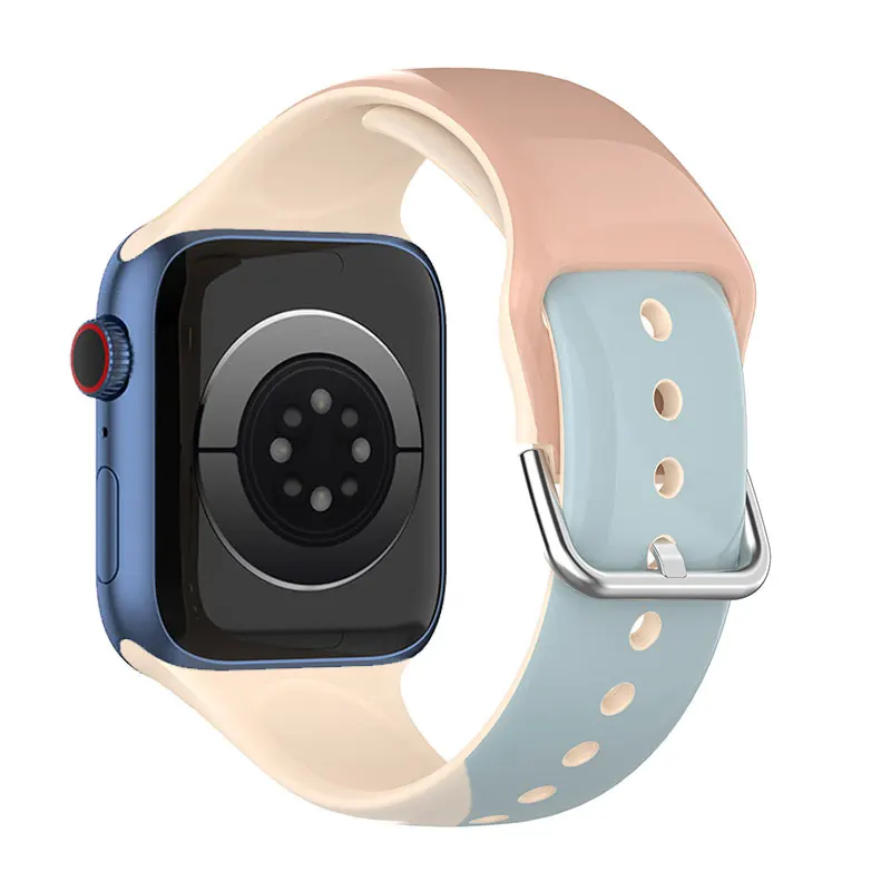 

Printing Silicone Wristband For Apple Watch Band 44mm 40mm 38mm 42 Mm Bracelet Correa Strap For Apple Iwatch Series 6 Se 5 4 3