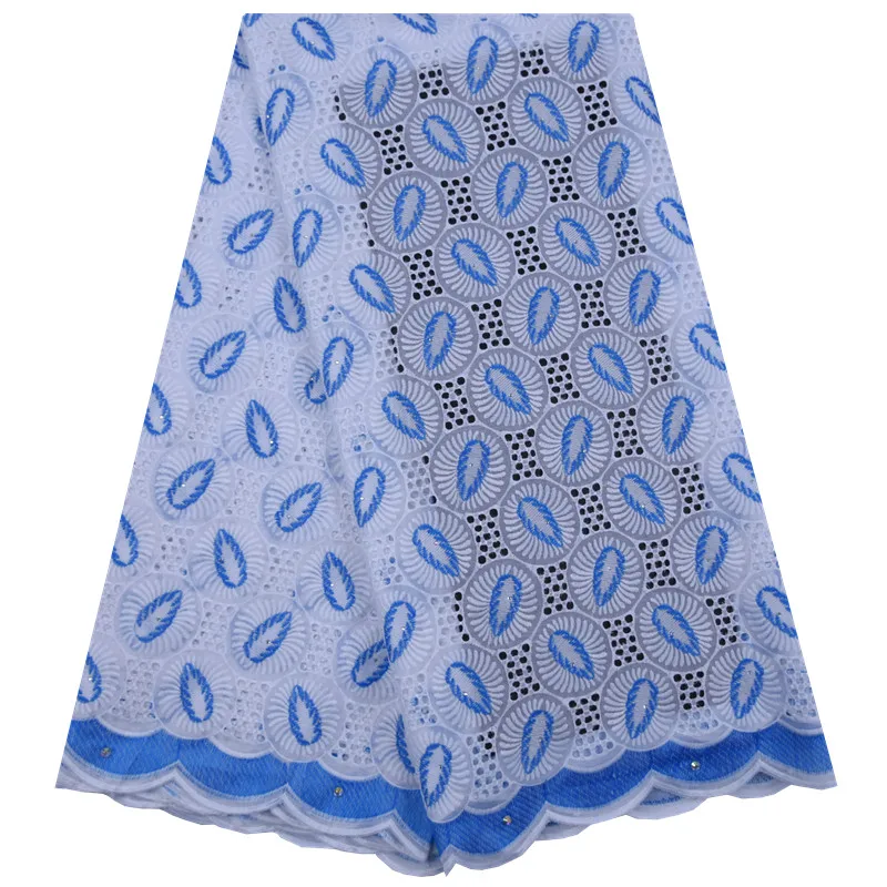 Новейшая мягкая кружевная ткань из 100% хлопка швейцарская вуаль кружева