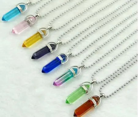 Натуральный камень титановый кристалл столб бирюза кварц Ляпис Подвески для