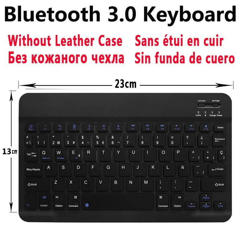 Only Spanishkeyboard Чехол-клавиатура для Apple iPad 10,2 7 7-го поколения A2197 A2200 A2198 A2232 чехол для iPad 10,2 чехол для клавиатуры+ пленка+ ручка - Цвет: Only Spanishkeyboard