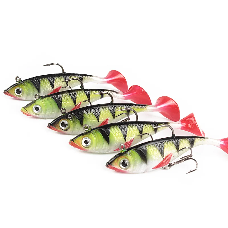 

5pcs 8.5cm/11.5g Fishing Lures Sea Fishing Tackle Soft Bait Luminous Lead Fishing Artificial Bait