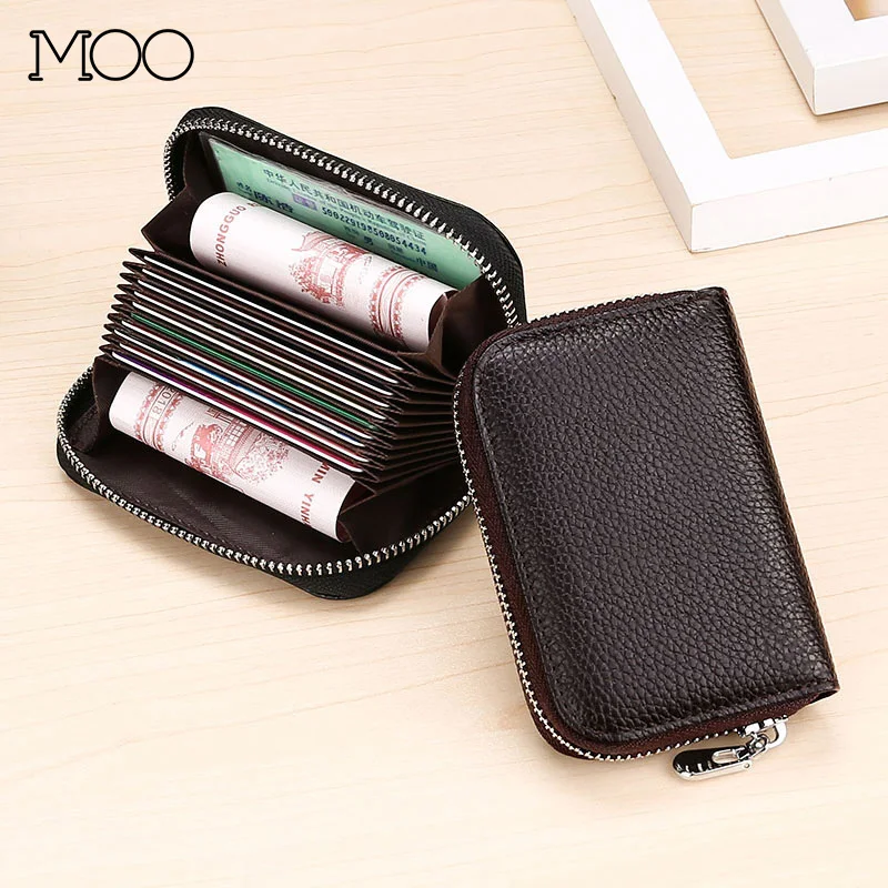 Мужской кошелек из натуральной воловьей кожи мульти-карты Противокражные