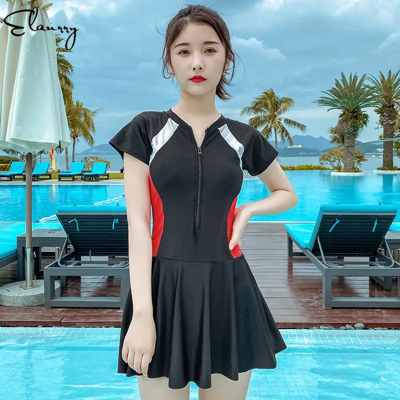 Wmomen цельный купальный костюм сексуальный мягкий купальник юбка на молнии