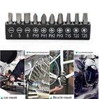 Набор насадок для отверток, комплект из 10 насадок с плоской головкой и шестигранным хвостовиком