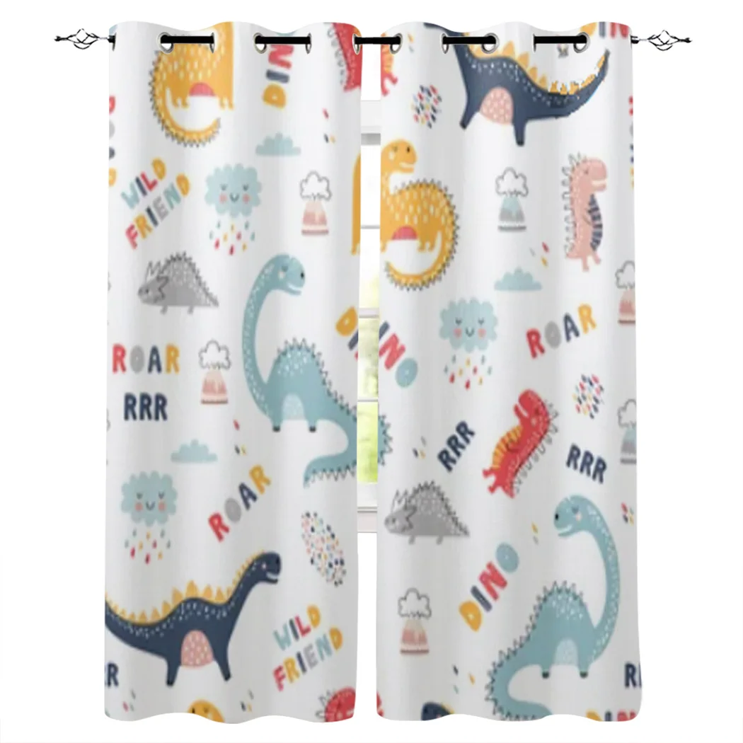 

Динозавр мир мультфильм дневные шторы Детские драпировки для гостиной спальни кухни украшение окна