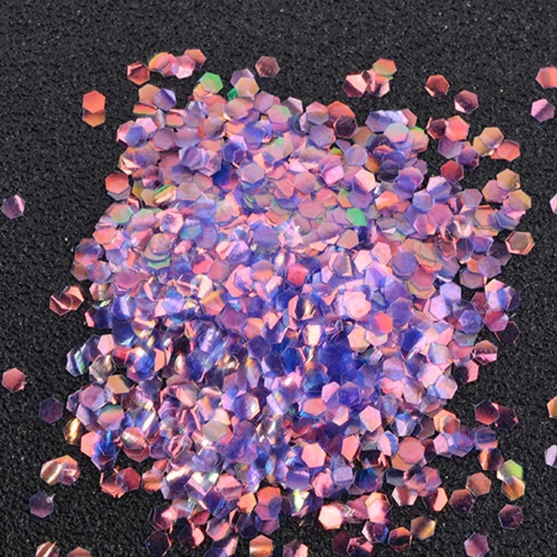 Новые женские блестящие чешуйки для ногтей блестки с шестигранной головкой