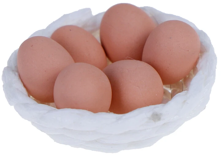 

1:12 Scale Dollhouse Miniature Accessories Kitchen Food Mini Egg Basket Egg Trays For Doll House Cooking Game Food Toys