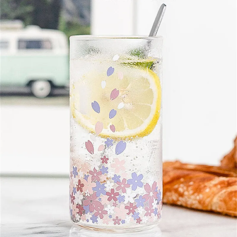 Стеклянная чашка для кофе чая молока термостойкие стеклянные чашки в японском