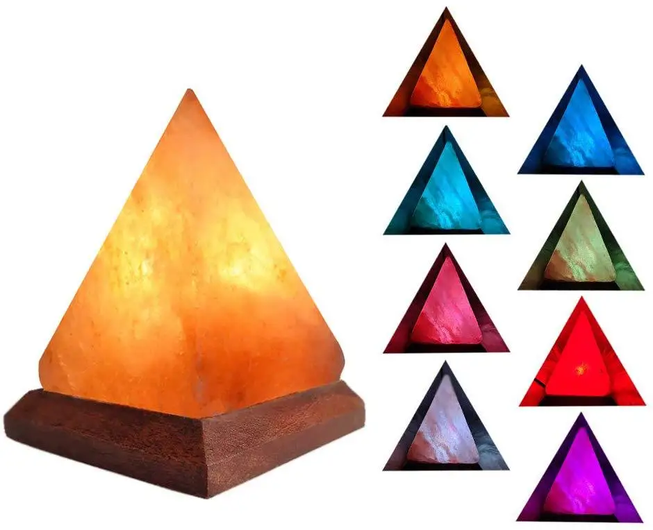 

Pyramid Salt Lamp Usb Salt Lamp Crystal Salt Lamp Colorful Color Change