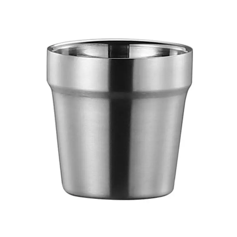 

P15F 340 Stainless Steel Coffee Mug Double Wall Beer Wine Tea Water Cup for Home Bar Drinkware