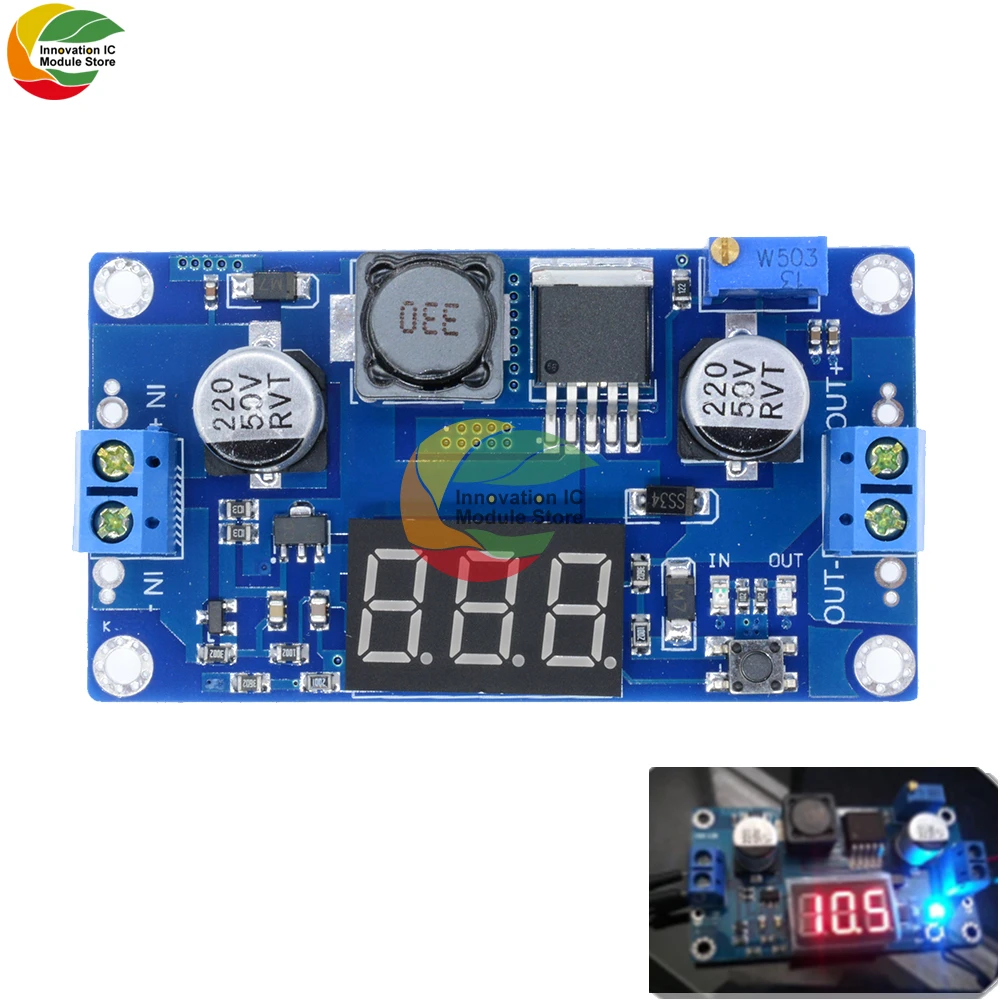 

DC-DC XL6009 Digital Boost Boost Power Module Adjustable 4.5-32V to 5-52V Boost Regulator With LED Voltmeter