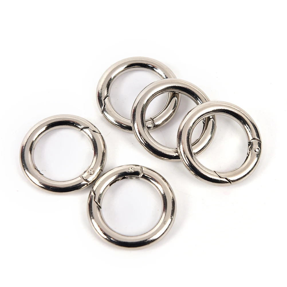 

5pcs/lot circle metal carabiner hook snap round clip hook keychain outdoor hanger wholesale