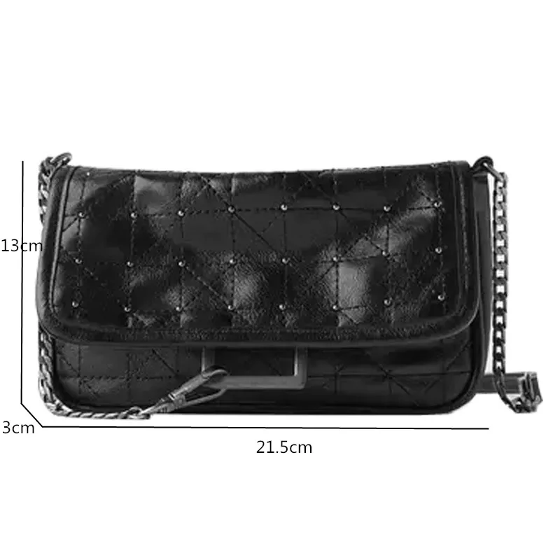 

Brand Design Luxury Handbags Women Rhombic Rivet Crossbody Bags Fashion Chain Messenger Bag Large Capacity Shoulder Bag Totes