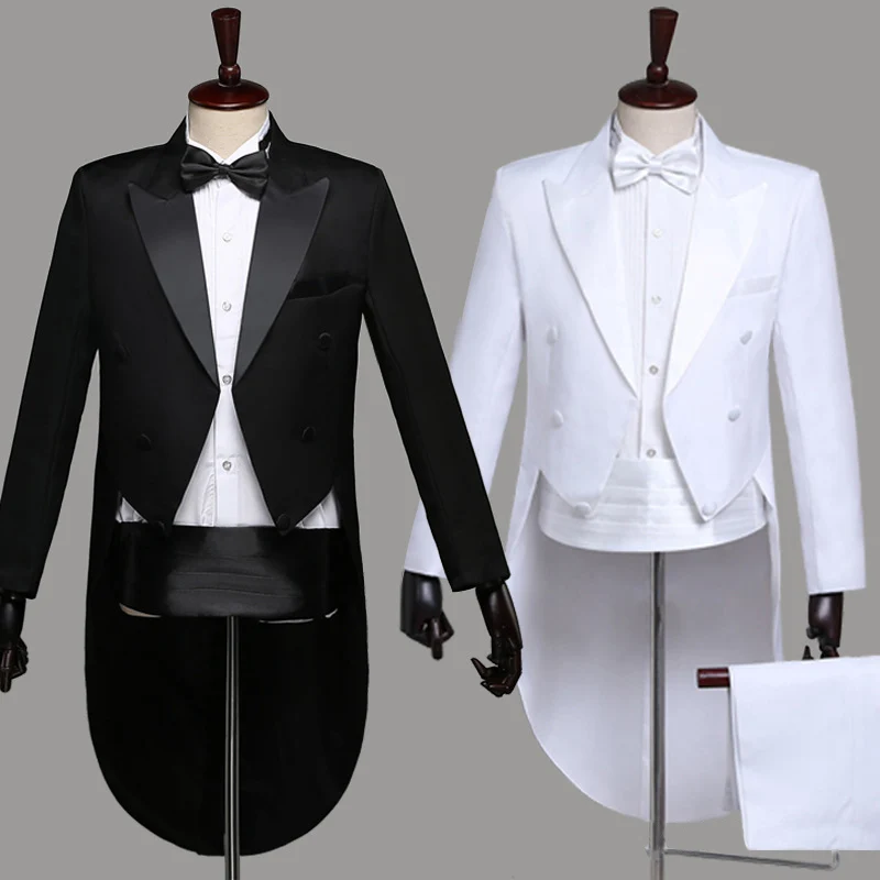 

Men's Suit Tuxedo solid wing pointed collar men's long sleeve gentleman's dress formal wedding bridegroom party suit large