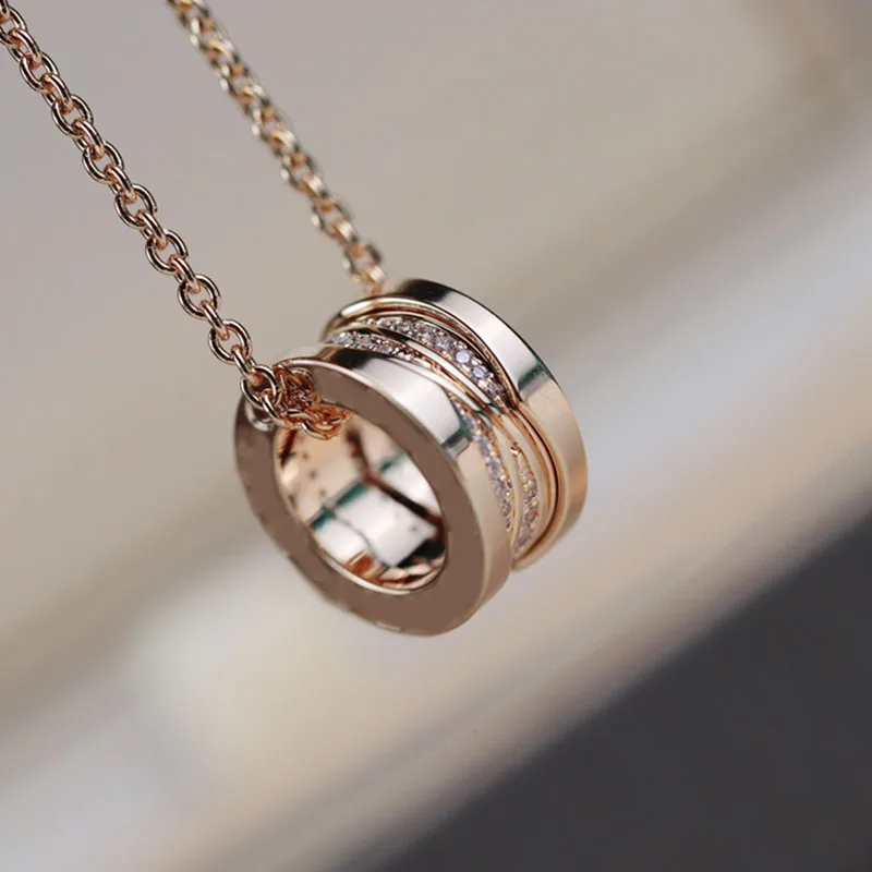 Женское ожерелье из серебра S925 пробы цепочка до ключицы с подвеской серии Zero