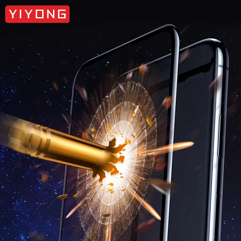 YIYONG 10 D полное покрытие закаленное стекло для iPhone 11 Pro Max X XR XS Защита экрана iPhone11 |