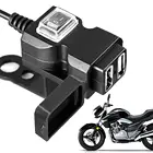 Зарядное устройство на руль мотоцикла с двумя USB-портами, 1 аА