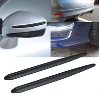 2pcs car bumper protector corner guard anti scratch strips sticker carbon fiber style body mirror bars protection