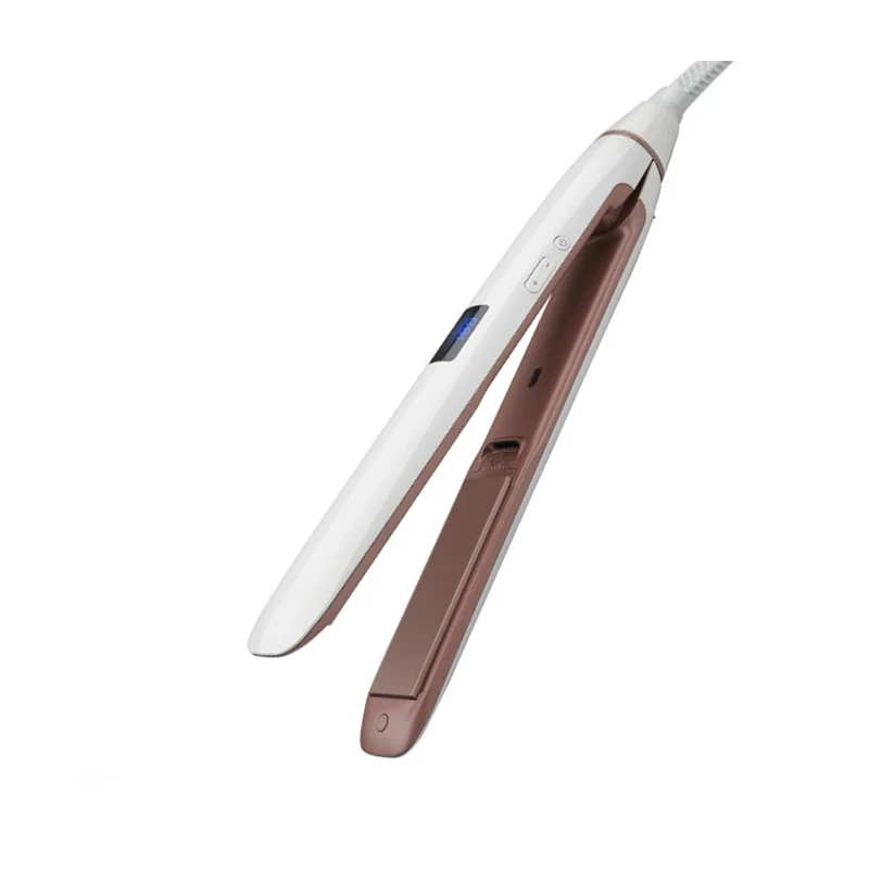 

Professional Hair Straightener Iron Led Display Ceramic Coating Plate Ionic Beauty Curling Chapinha Flat Iron Styling Tool