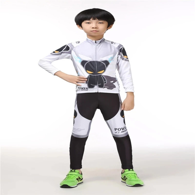 

Conjunto de Ropa de ciclismo para niÃ±os, Jersey de manga larga, tÃ©rmico, para invierno