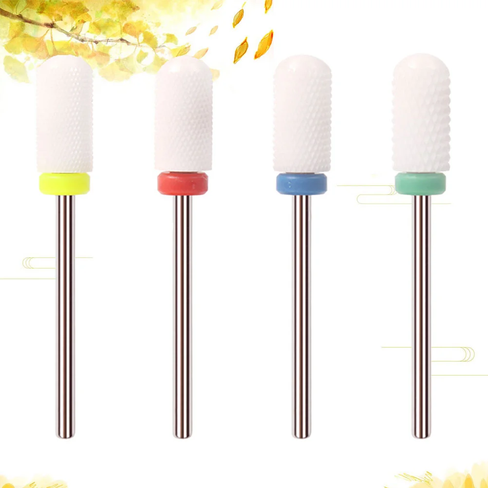 

4 шт., керамические круглые фрезы для маникюра