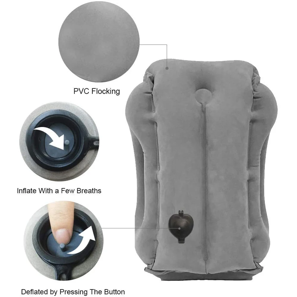 Надувные портативная подушка для путешествий Многофункциональный шеи и головы