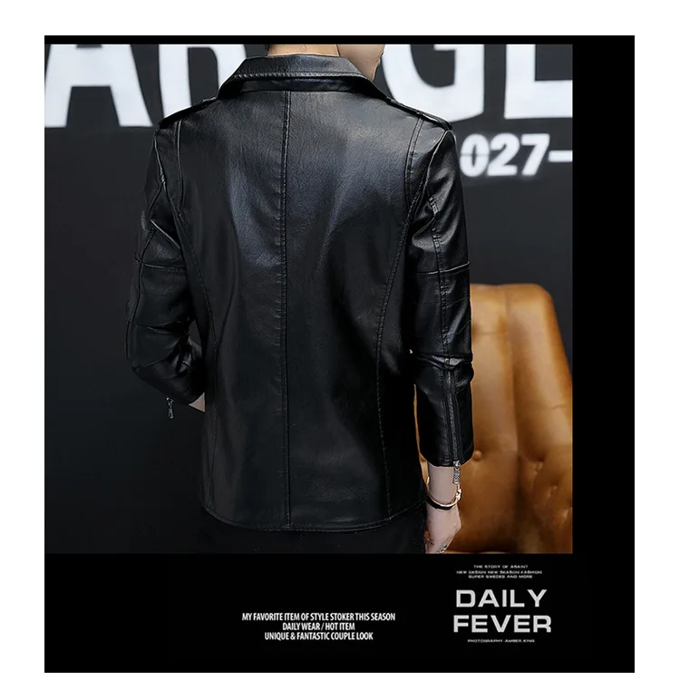 

jacket jacket jacket motorcycle clothing plush leather jacket 2020 new slim casual versatile Korean version handsome