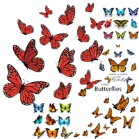 watercolor butterfly iron on transfers for clothing thermoadhesive patches on clothes flex fusible patch thermal stickers vinyl