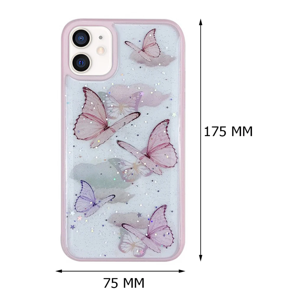 Butterfly Lens Protective Case Sleeve Shockproof Shining Transparent Phone Protector Cover for iPhone11/12 11/12 Pro 11/12ProMax | Игрушки и