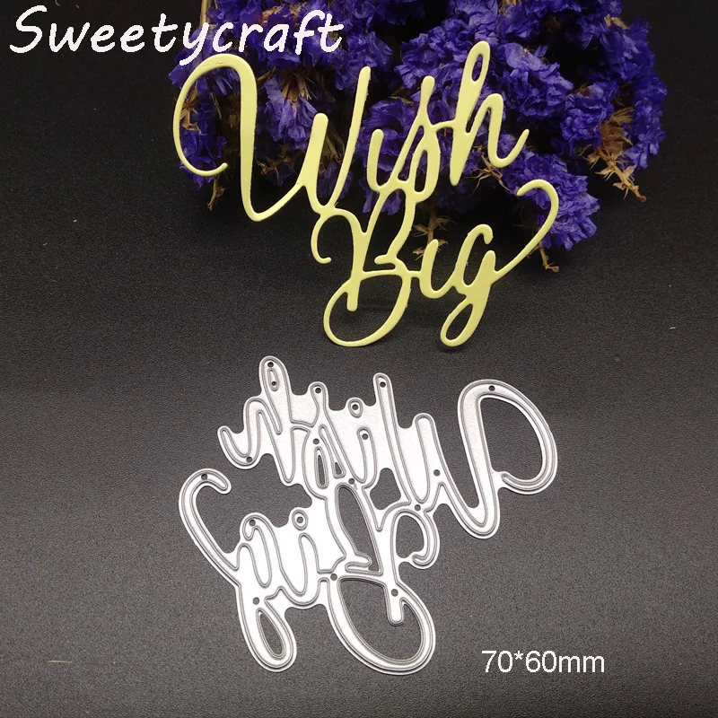 Штампы штампы для скрапбукинга с большими пожеланиями письмо металлическая