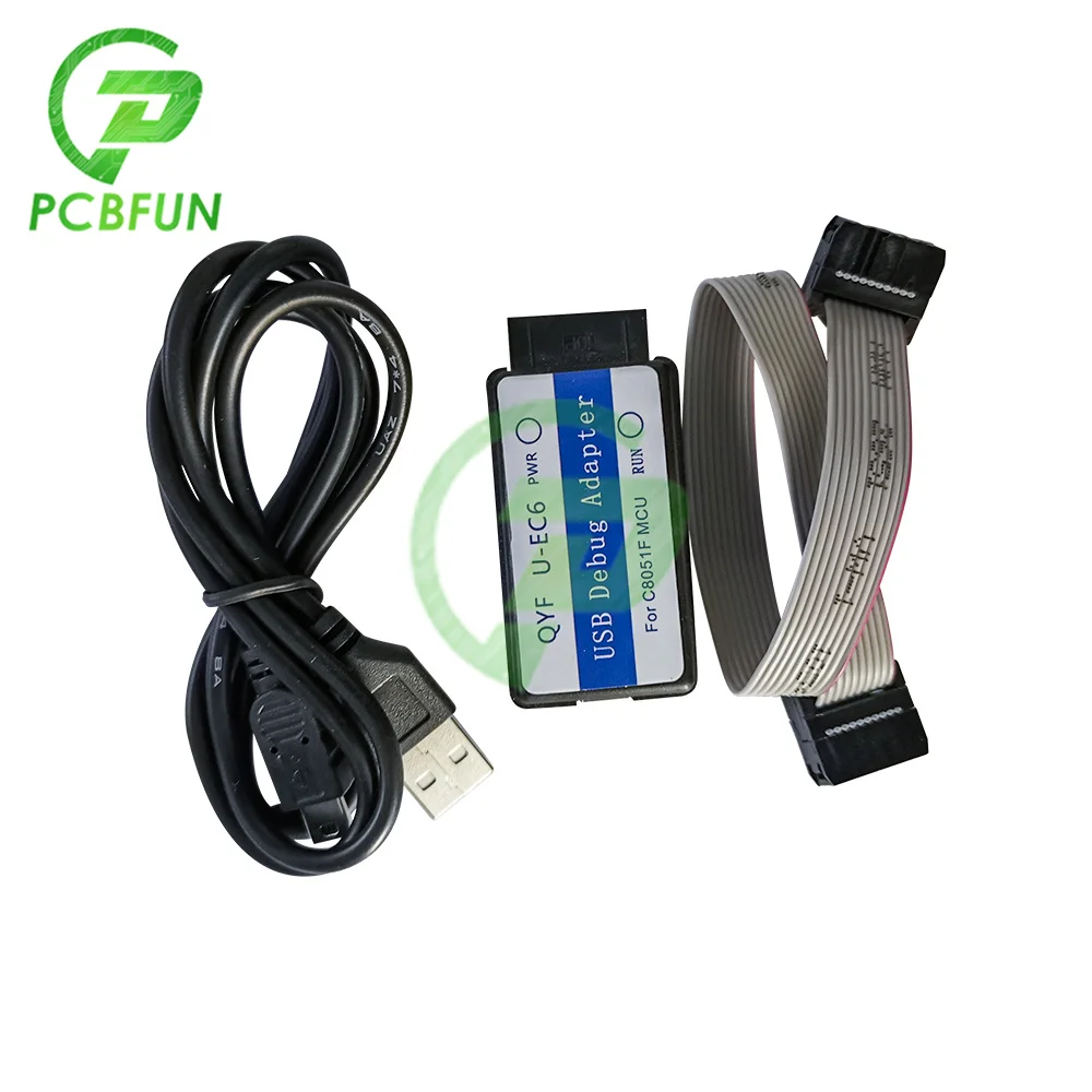 C8051F Emulator Downloader Programmer JTAG/C2 U-EC6/U-EC5/EC3 USB Debug Adapter 3.3V-5V C8051F00 C8051F3 with Cable images - 6