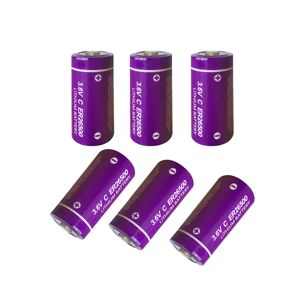 6x26500 ER26500 3 6 V 9000 мА/ч Батарея литий Li SOCl2 C батареи ER 26500 9A батареи|battery lithium 3.6v|lithium c