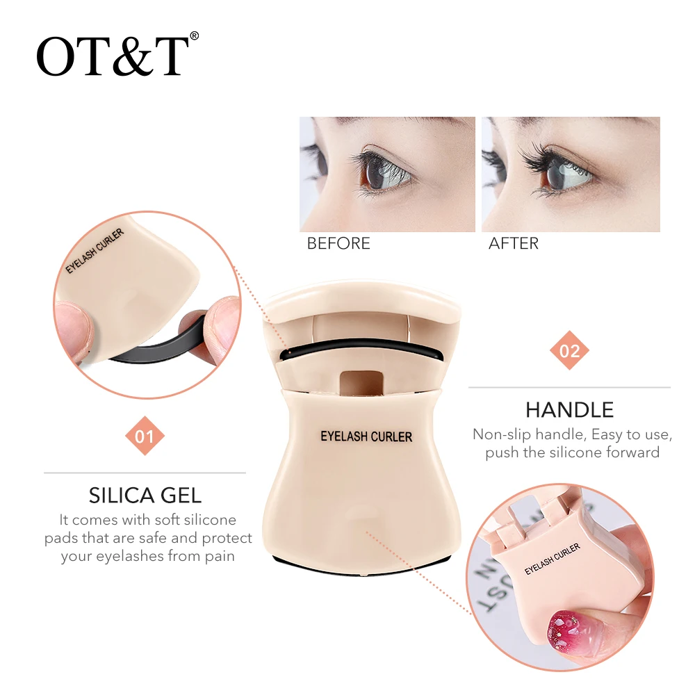 

Eyelash Curler Eyebrow Trimmer 2 PCS Eye Makeup Set Portable Curler For Eyelashes Foldable Eyebrow Razor Makeup Tools OT&T
