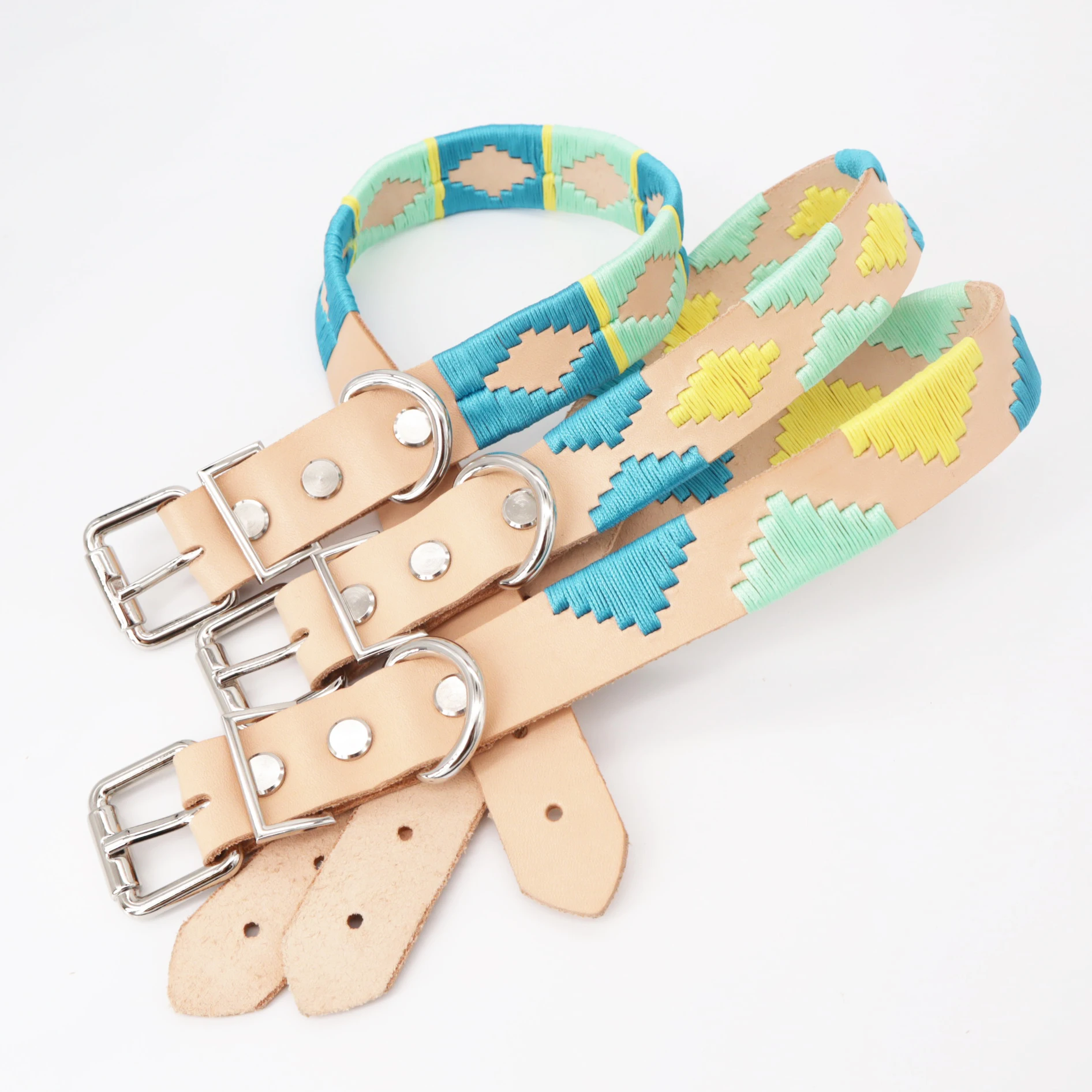 Персонализированный кожаный ошейник для собак индивидуальный