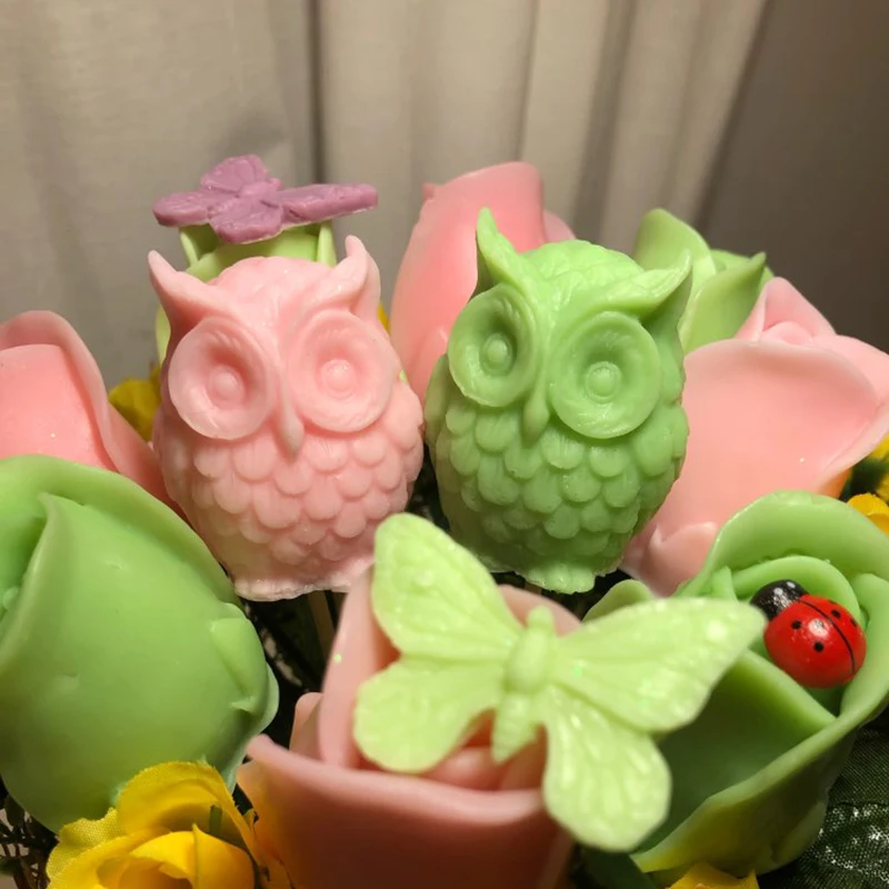 SJ 3D Свеча в форме Совы силиконовая форма для изготовления свечей DIY ручной работы полимерные формы для гипса восковой формы