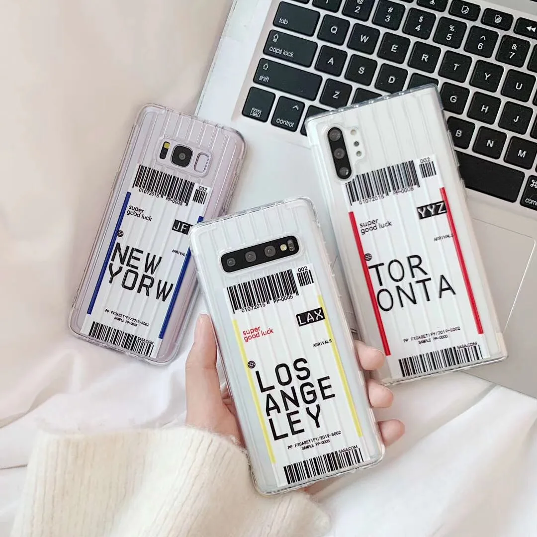 Нью-Йорк Лос-Анджелеса Toronta тур по городу авиа билеты Крышка для samsung Galaxy S8 S9 10 Plus