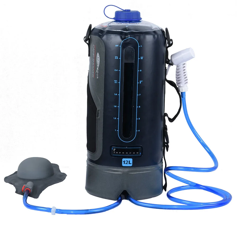 

Chuveiro saco 12L banho de energia solar gua acampamento ao ar livre viajar fcil transporte porttil peas saco de chuveiro so