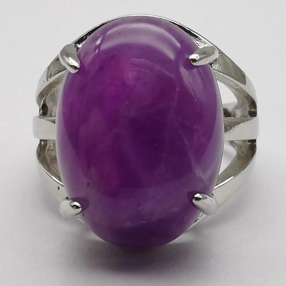 Женское кольцо с фиолетовым кристаллом размер 8x251|Кольца| |