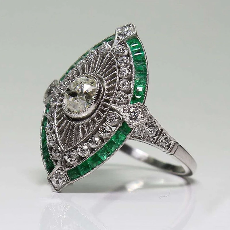 

Ring Women's Ring Jewelry micro inlaid stone two color ring women's ring