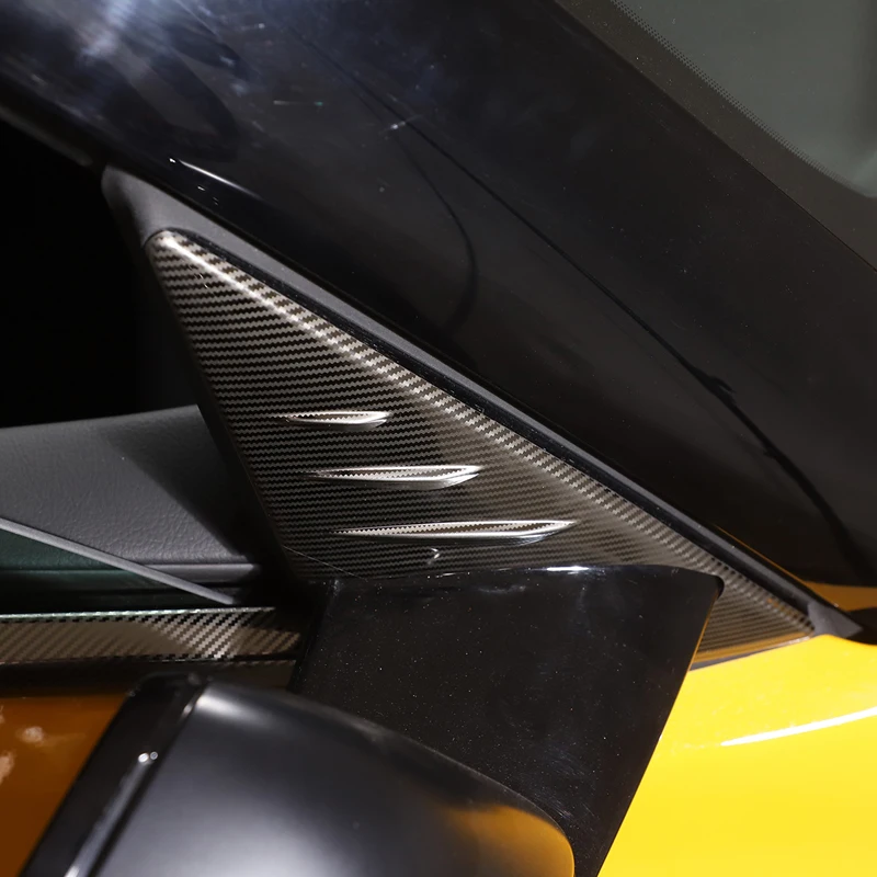 

For Toyota GR Supra A90 2019-2022 Car Rearview Mirror Side Triangle Spoiler Trim Cover Sticker Stainless Steel Car Accessories