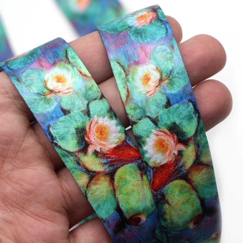 CA252 Lanyards Клода монета лотоса для ключей ID Card Pass мобильный телефон USB держатель