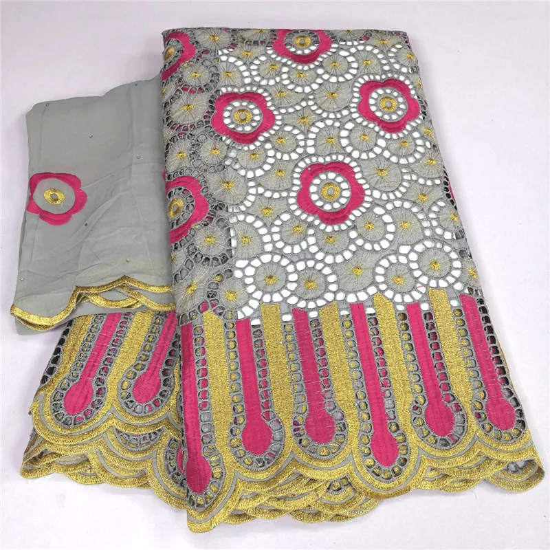 

Gold embroidered swiss lace fabric african lace fabric swiss voile lace in switzerland with nigerian lace fabric 7 yards/pcs