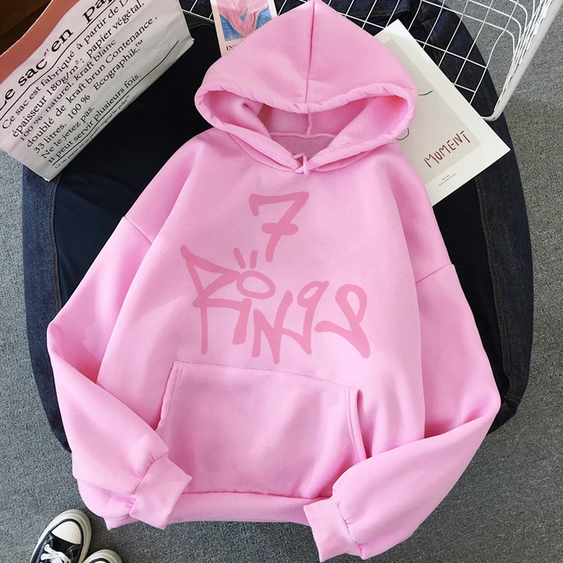 H2149 Ariana Grande Thank You Next Harajuku графическая Толстовка для женщин 90s Ullzang 7 колец забавная толстовка не звать меня Толстовка Ангел женский - Цвет: H2149