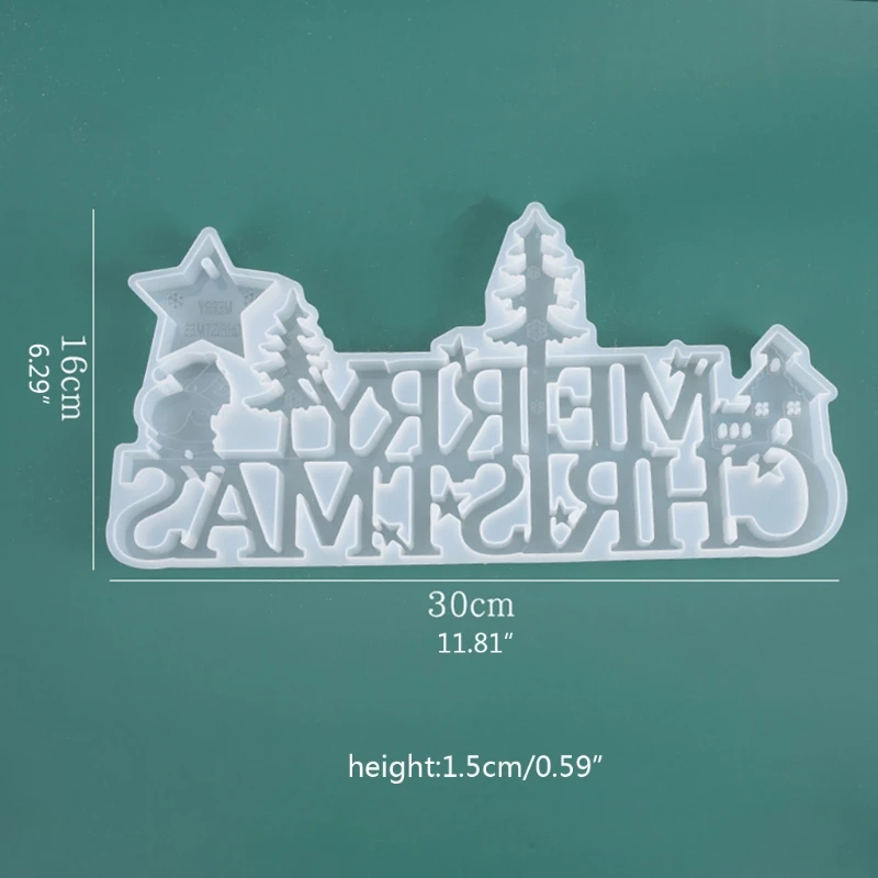

Christmas Listed Decoration Pendant Casting Silicone Mould DIY Crafts Jewelry Making ToolCrystal Epoxy Resin Mold