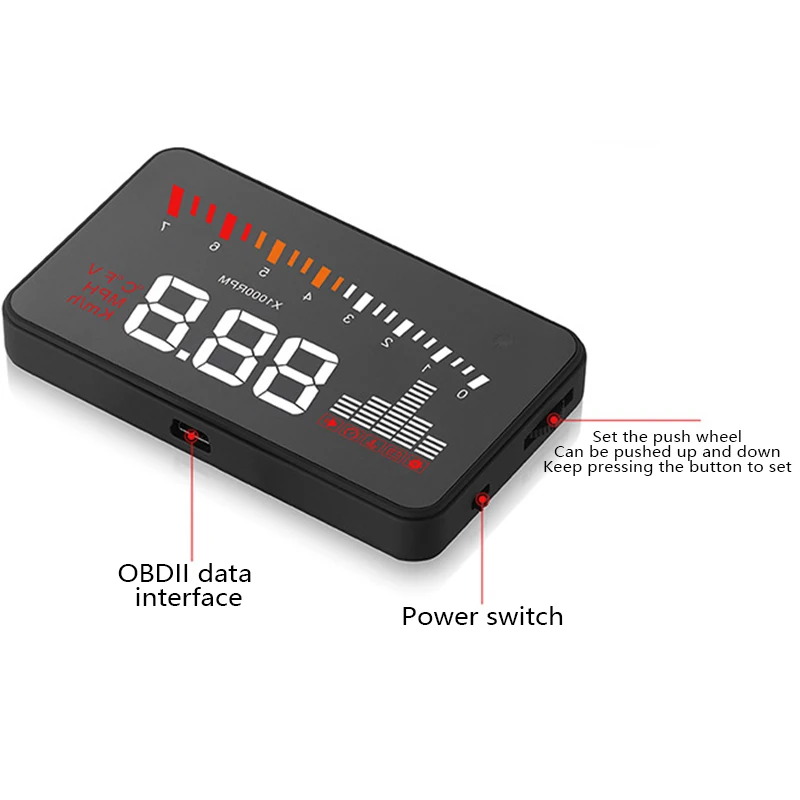 Проектор Автомобильный цифровой на лобовое стекло с дисплеем