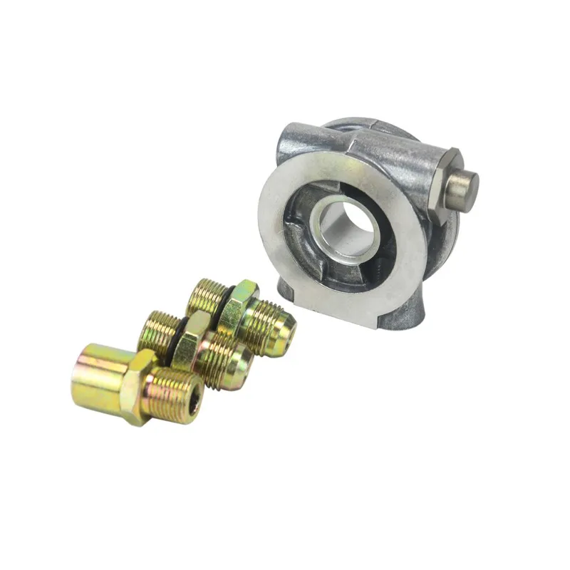 Сэндвич пластина фильтра масляного радиатора JDM 3/4 дюйма 16 UNF с адаптером